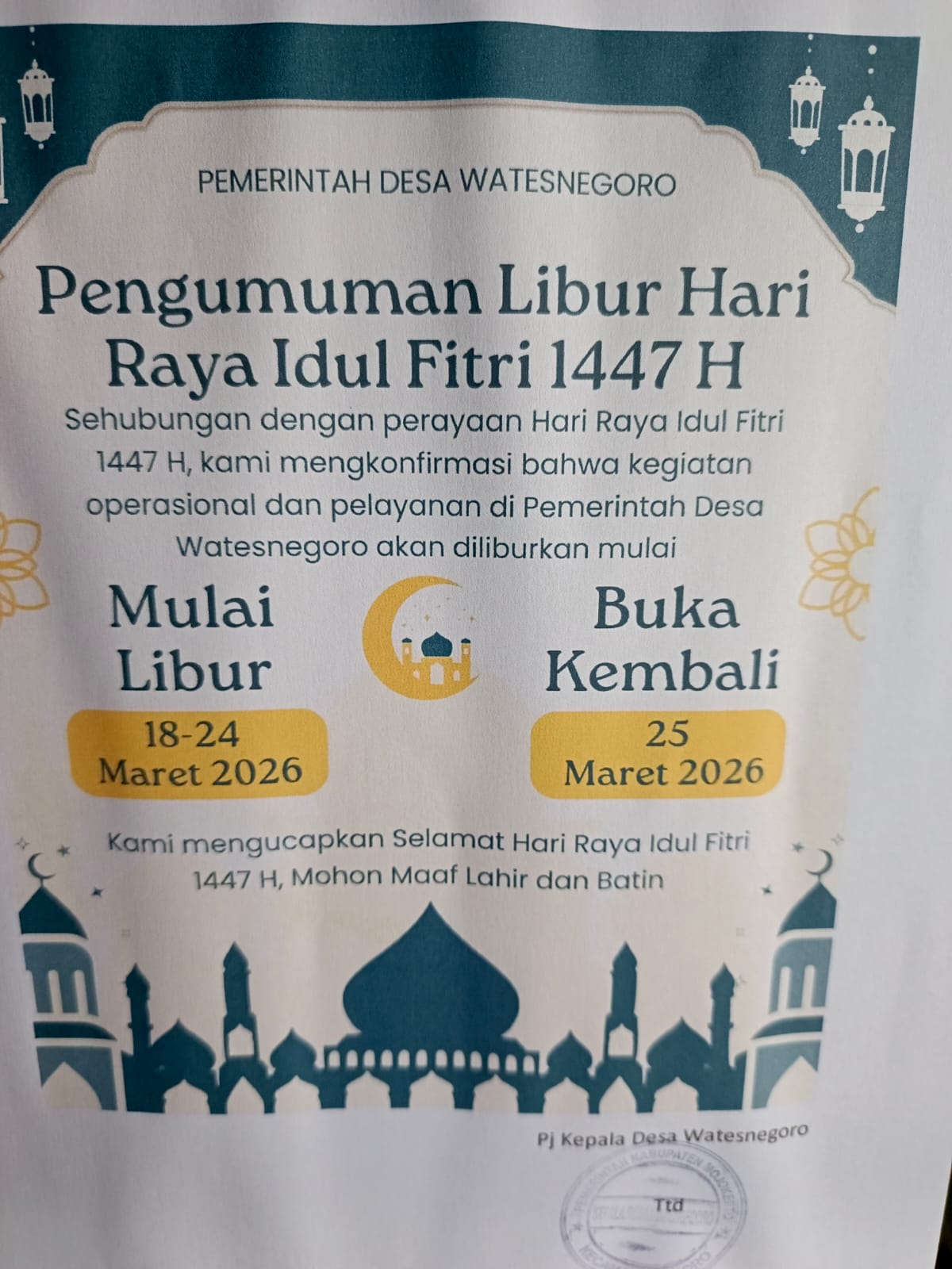 Info Lebaran